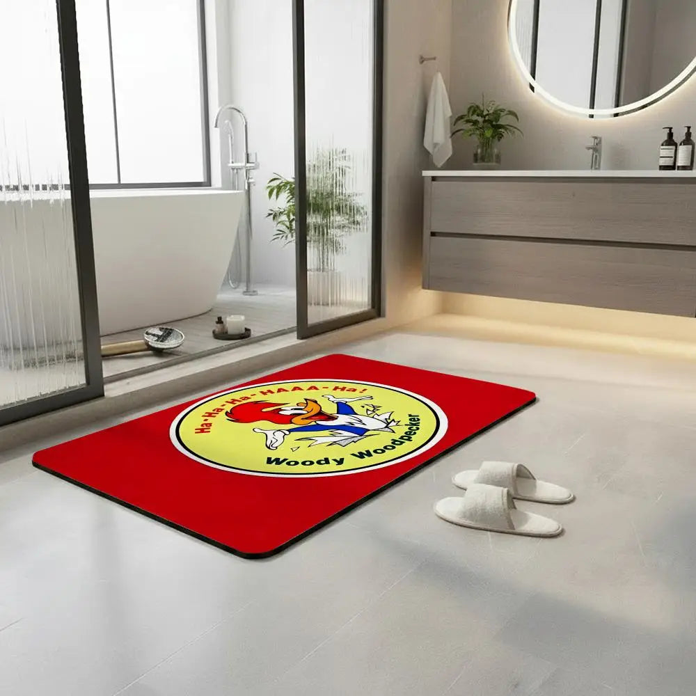 Woody Woodpecker Diatomite Bath Mat – Quick Dry & Non-Slip Diatomite Bath Mat Axl