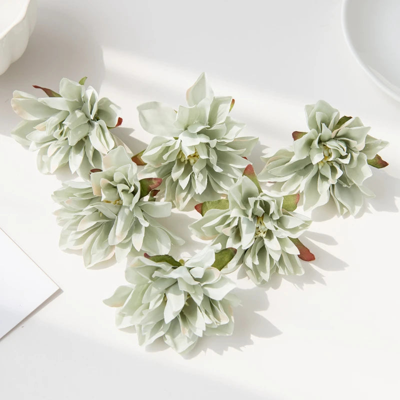Silk Gerbera Artificial Flowers 40/80 Pcs – Wedding & DIY Decor Artificial Silk Flowers Axl light green 40pcs