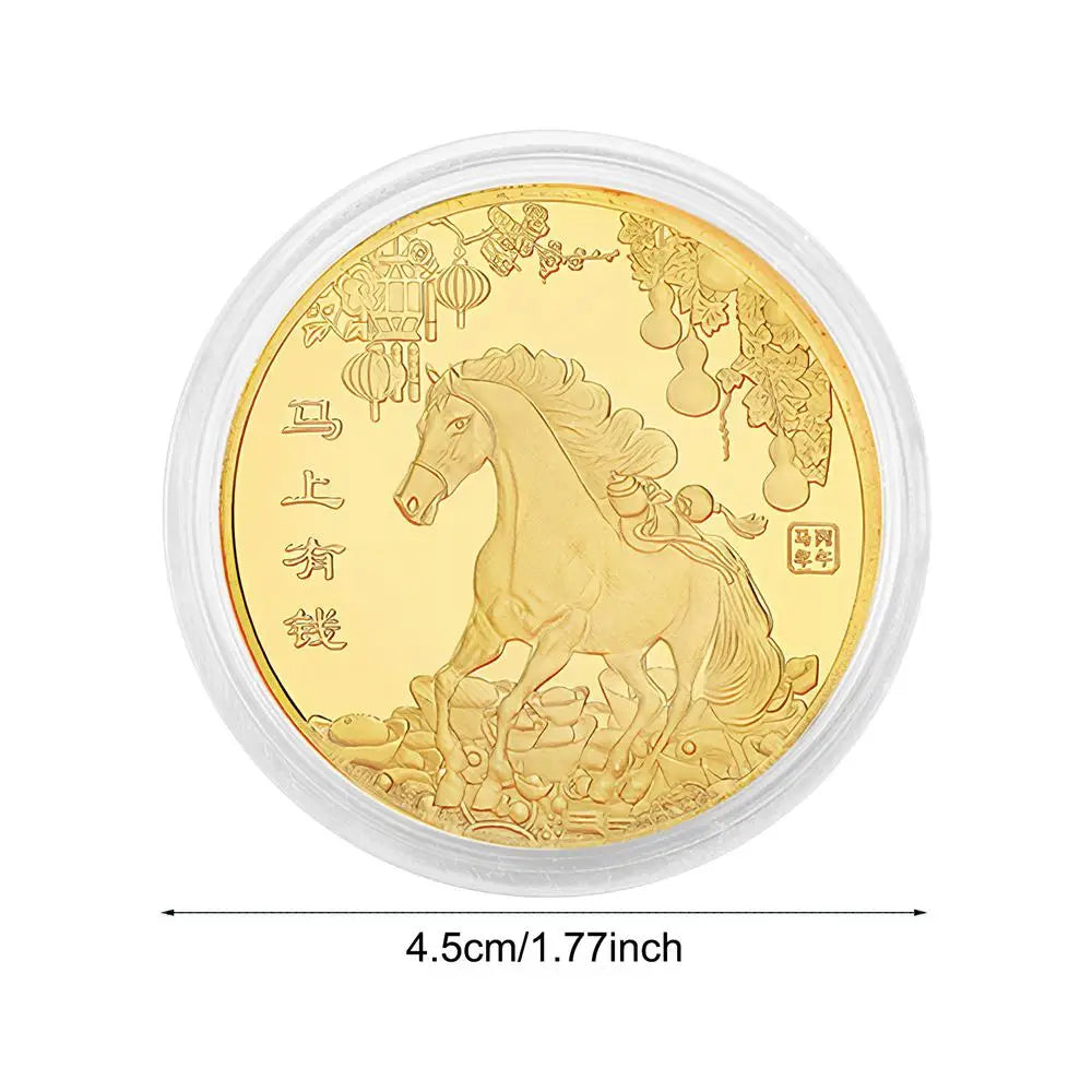 Year of the Horse 3D Commemorative Coin – Lucky New Year Gift Commemorative Coin Axl Have money