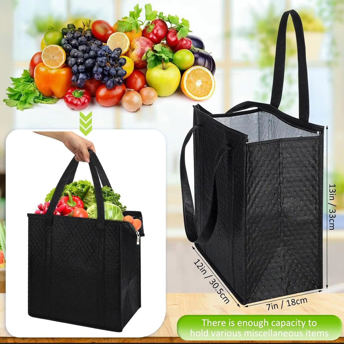 Insulated Cooler Tote Bag | Reusable Grocery & BBQ Shopping Bag Insulated Cooler Tote Axl