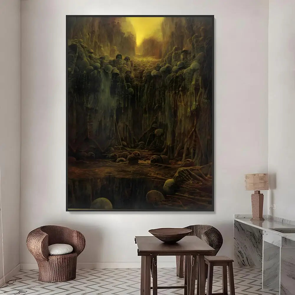 Zdzisław Beksiński Art Stickers – HD Waterproof Wall Decor Art Wall Stickers Axl