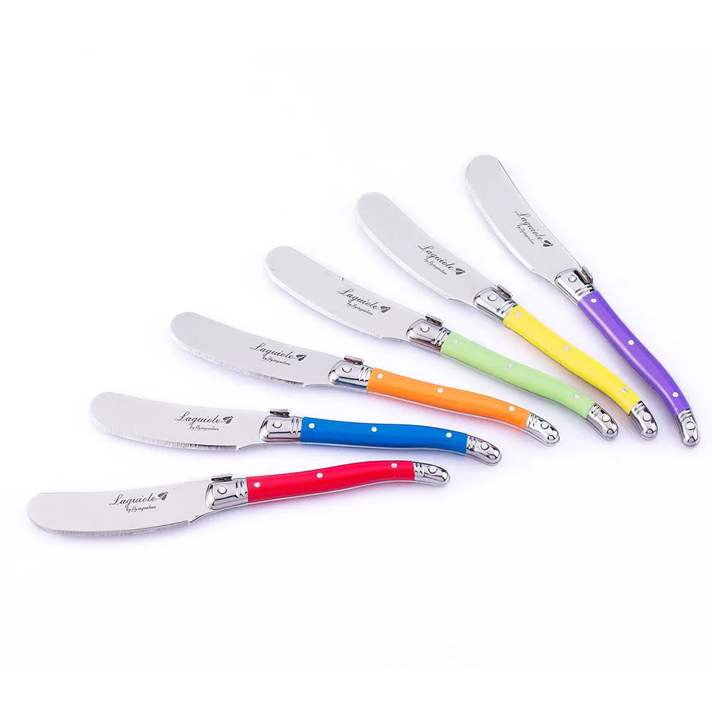 4-Piece Stainless Steel Butter & Cheese Spreader Knife Set Spreader Knife Set Axl 6pcs rainbow