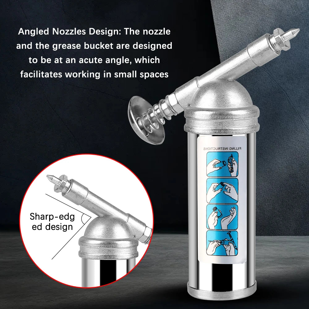 Handheld Mini Grease Gun 1000PSI Alloy Oiler – 80cc Capacity Mini Grease Gun Axl