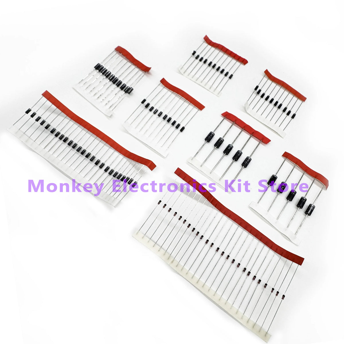 100PCS 8-Value Diode Kit – Schottky & Fast Switching Set Diode Component Kit Axl