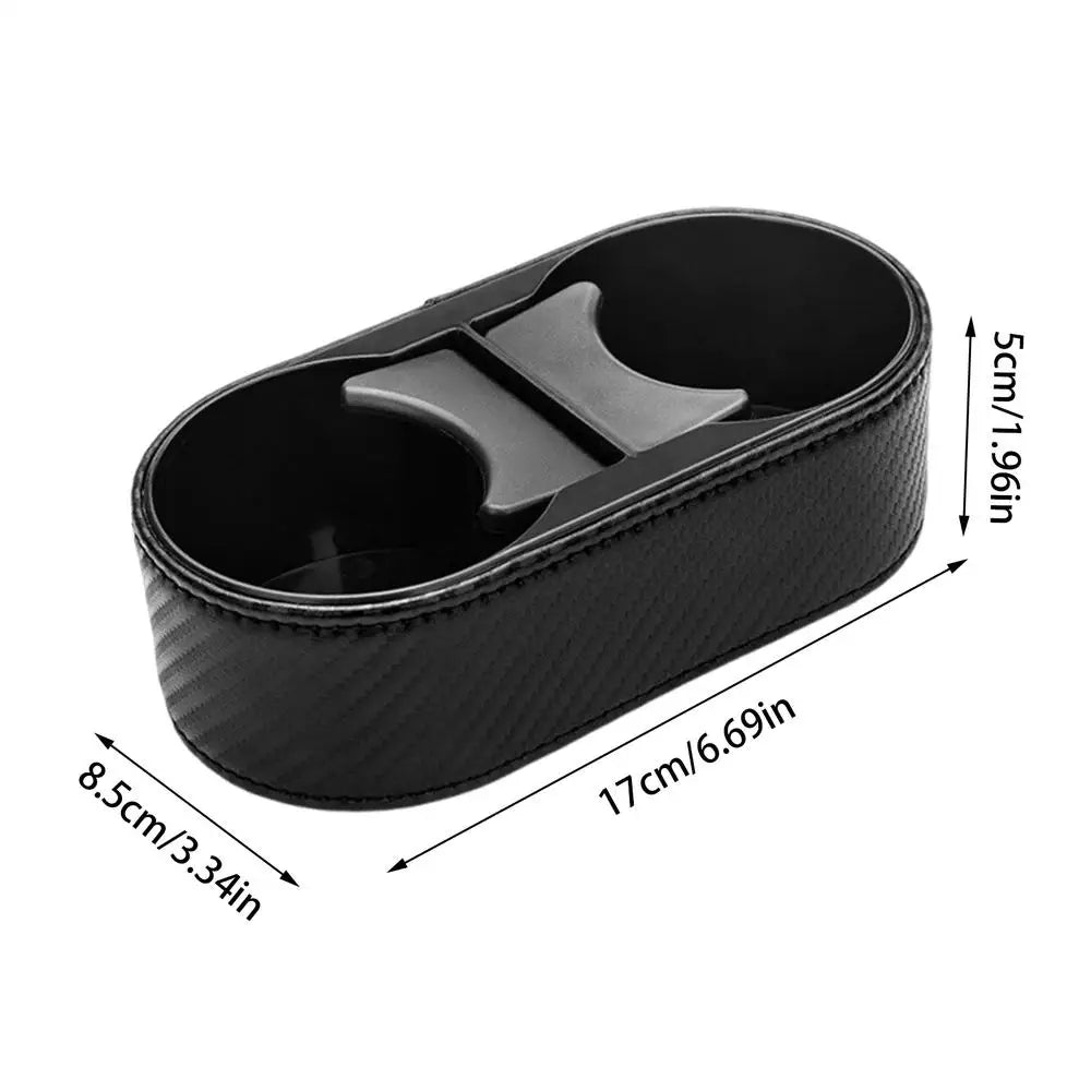 Double Car Cup Holder – Dashboard Console Drink Organizer Car Cup Holder Axl Carbon fiber