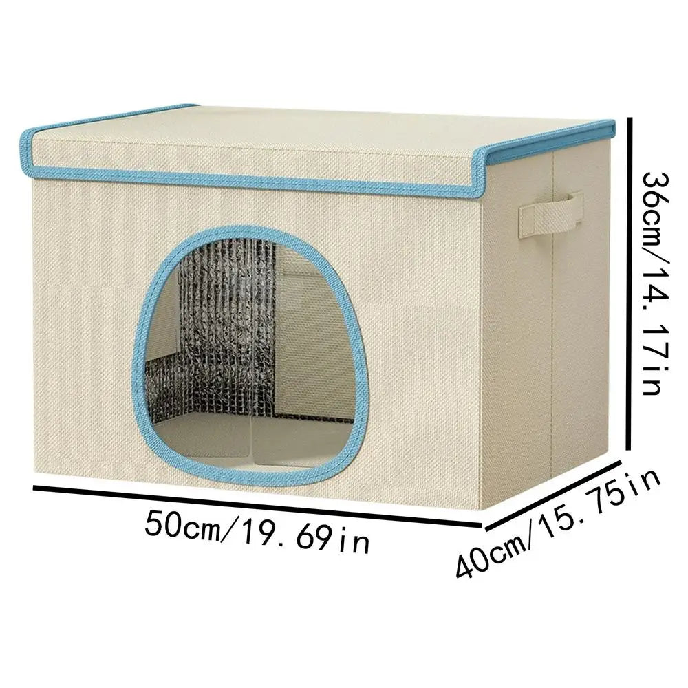 Cooling Cat House & Dog Nest with 6 Ice Packs | Indoor & Outdoor Cooling Pet House Axl White