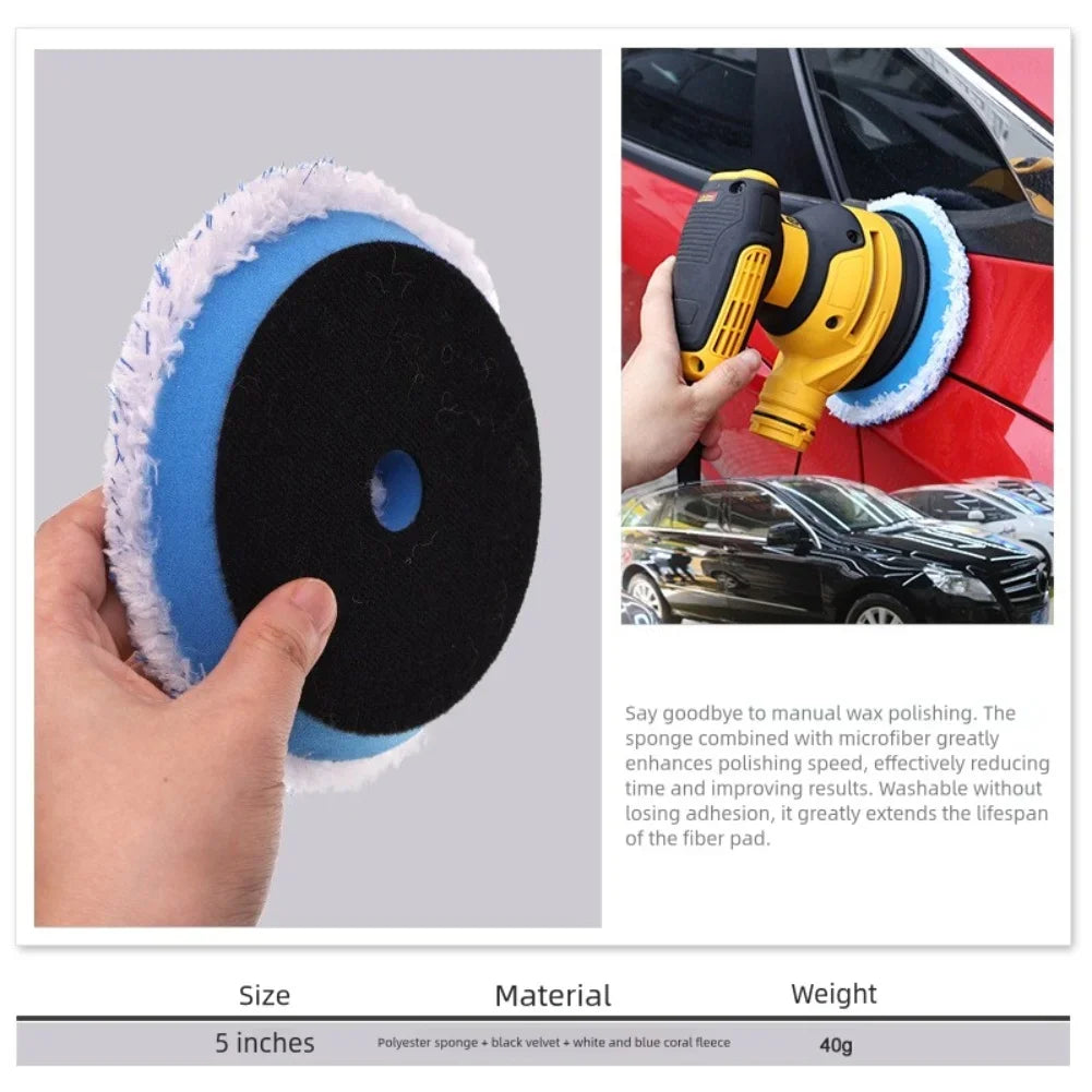 5-Inch Microfiber Car Polishing Buffing Pad – Hook & Loop Car Polishing Pad Axl China Mainland