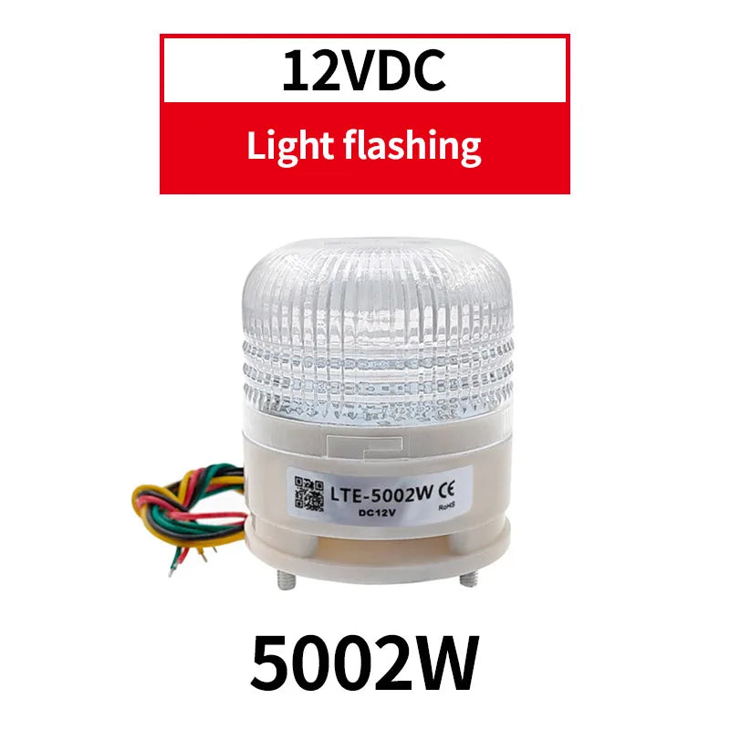 LTA5002 3-Color LED Strobe Warning Light 12V 24V 220V + Buzzer LED Signal Light Axl 5002W 12VDC