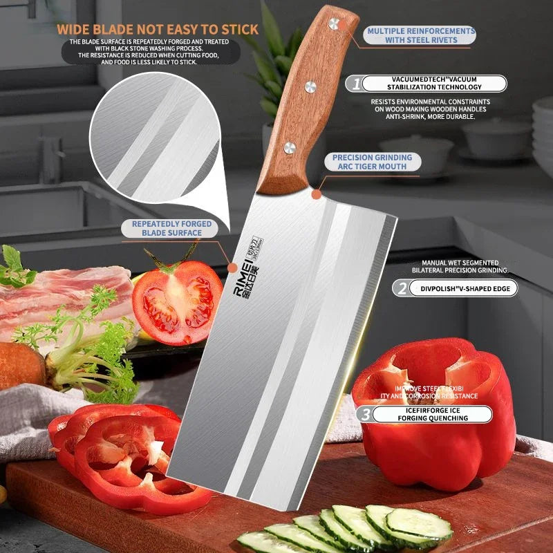 PLYS Stainless Steel Chef's Knife – Sharp Kitchen Cutting Tool Kitchen Chef's Knife Axl