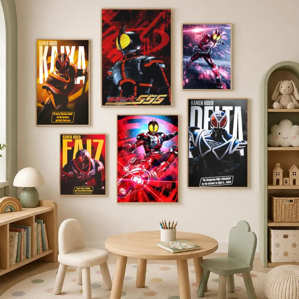 Kamen Rider Faiz 555 HD Self-Stick Wall Art Poster – Waterproof Wall Art Poster Axl