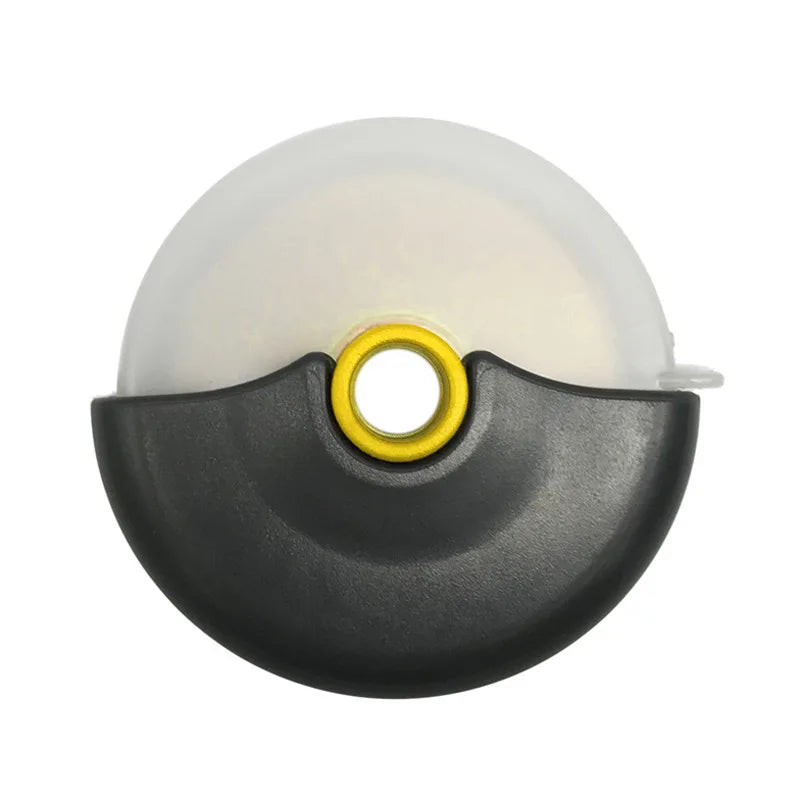 Stainless Steel Pizza Wheel Cutter with Lid | Dough Slicer Pizza Wheel Cutter Axl Yellow round hole 4"