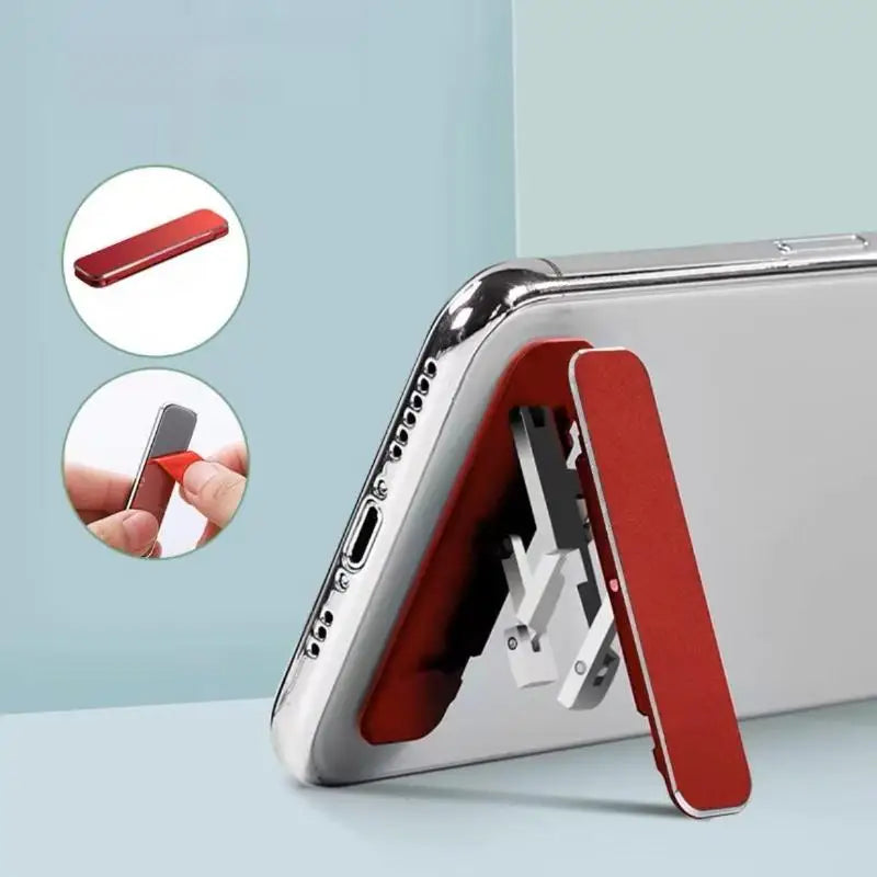 Mini Foldable Phone Stand – Aluminum Alloy Adjustable Desk Mount Phone Stand Axl
