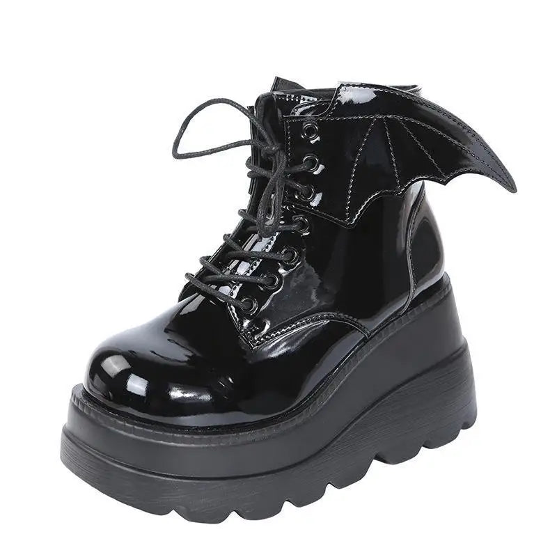 Women's Gothic Punk Lace-Up Ankle Boots – Pointed Toe Women's Ankle Boots Axl Black 43