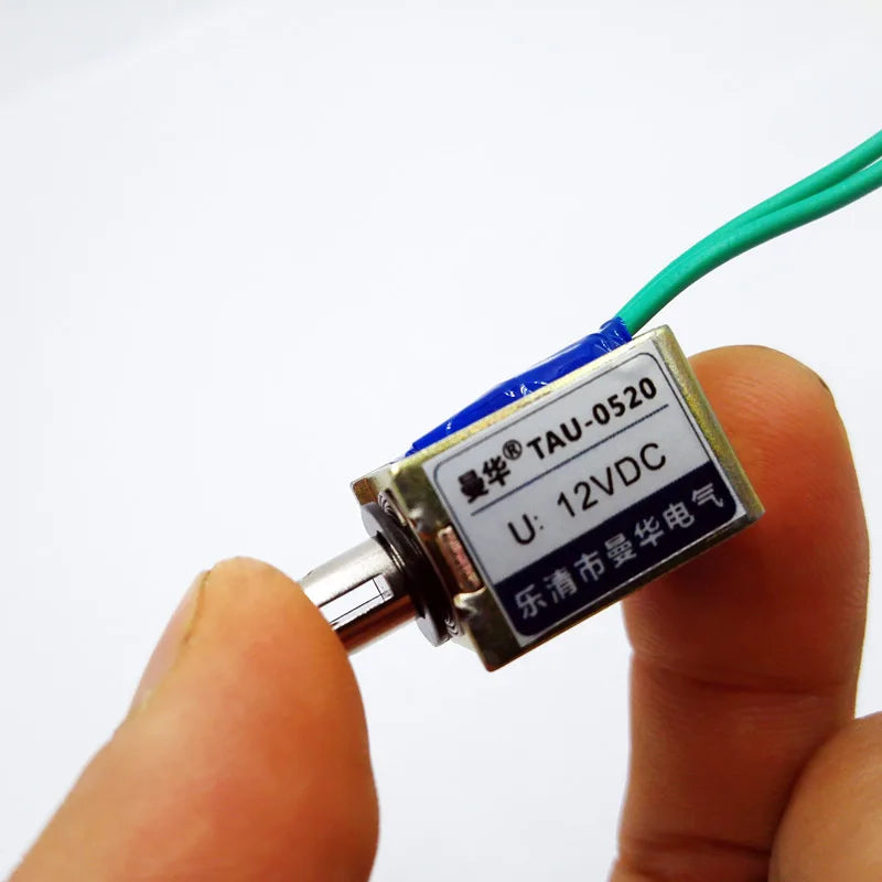 DC 12V/24V Pull Electromagnet TAU-0520 – 10mm Travel 400g Pull Solenoid Electromagnet Axl DC24V