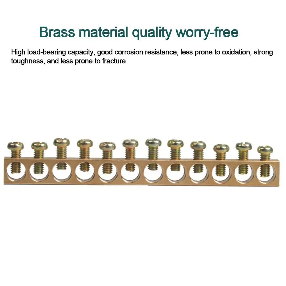 Copper Ground Bar Terminal Block – 5 to 12 Hole Bridge Type Ground Bar Terminal Axl