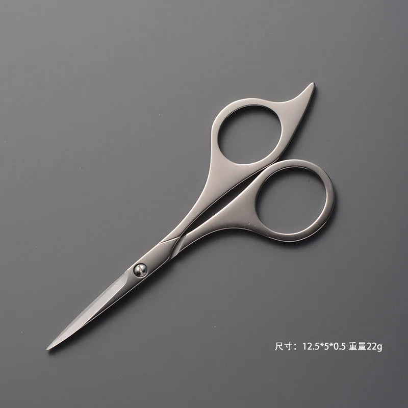 Serrated Stainless Steel Grooming Scissors – Beard & Eyebrow Grooming Scissors Axl 1025 Sandblasting sc