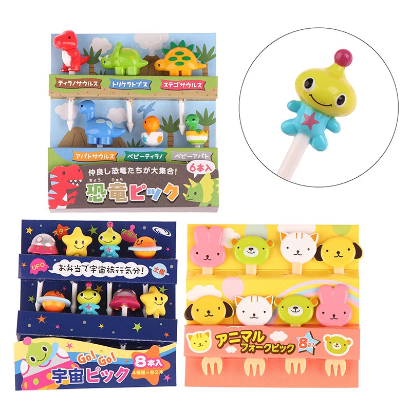 Mini Fruit Picks & Dessert Forks – 6/8 Pc Bento Lunch Box Set Mini Dessert Forks Axl