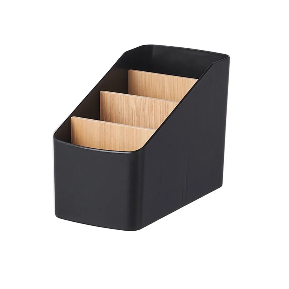 Wood Remote Control Organizer – Multipurpose Desktop Storage Box Desktop Storage Organizer Axl Black