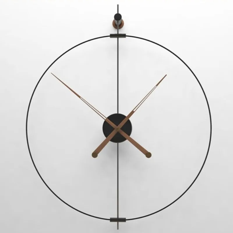 Nordic Large Silent Wall Clock – Minimalist Modern Home Decor Wall Clock Axl Black 63X75CM