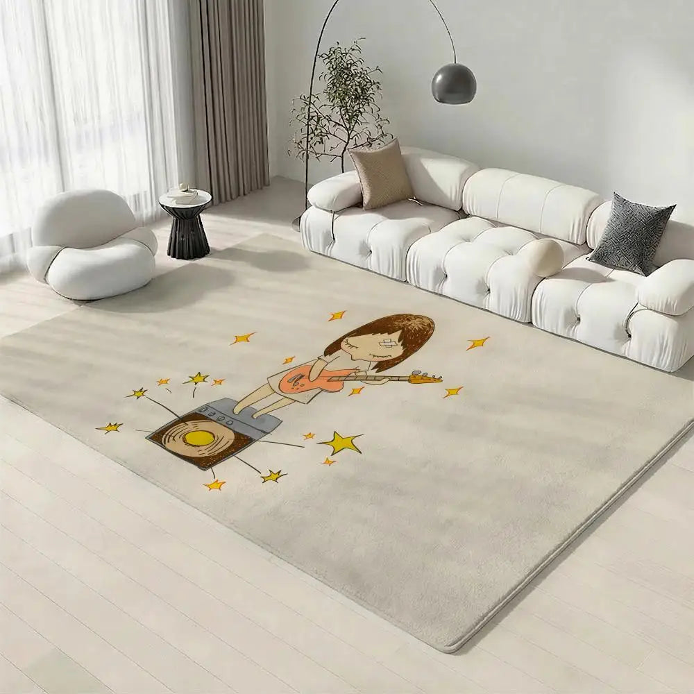 Soft Flannel Non-Slip Floor Mat – Pop Art Indoor Rug Flannel Floor Mat Axl