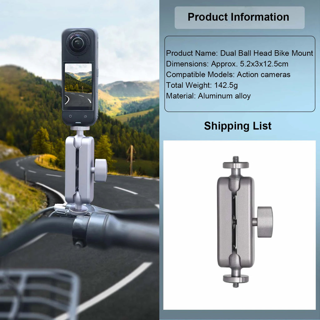 Handlebar Mount for Insta360 & DJI Action Camera – Bike Bracket Camera Handlebar Mount Axl