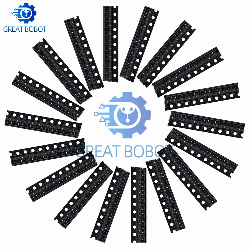 SOT-23 SMD Transistor Kit – 10 Types 100pcs Assortment SMD Transistor Kit Axl