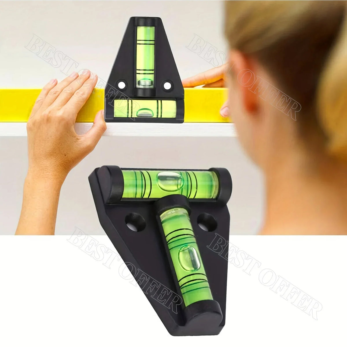 T-Type Bubble Level Tool – Mini Spirit Level for DIY & Home Spirit Level Tool Axl