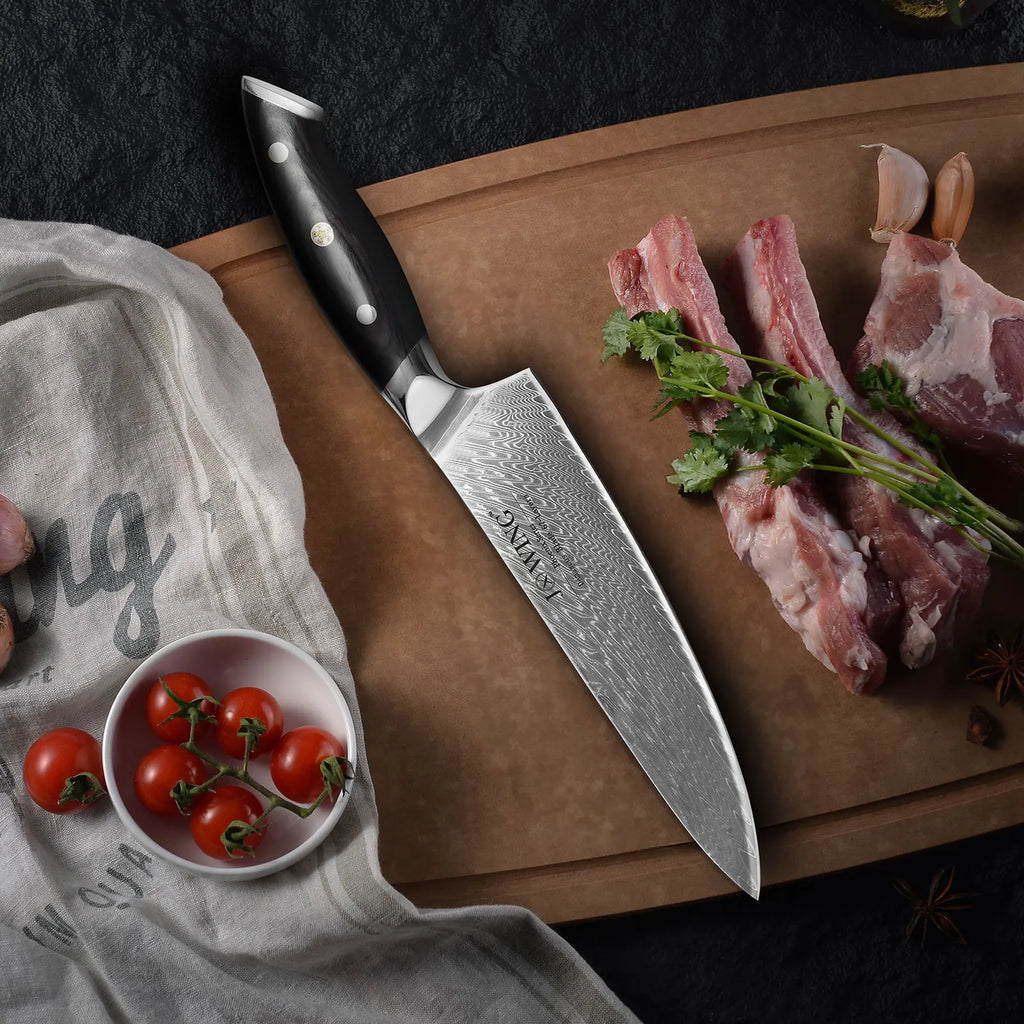 67-Layer Damascus Steel Chef Knife – Japanese Style Kitchen Knife Damascus Chef Knife Axl