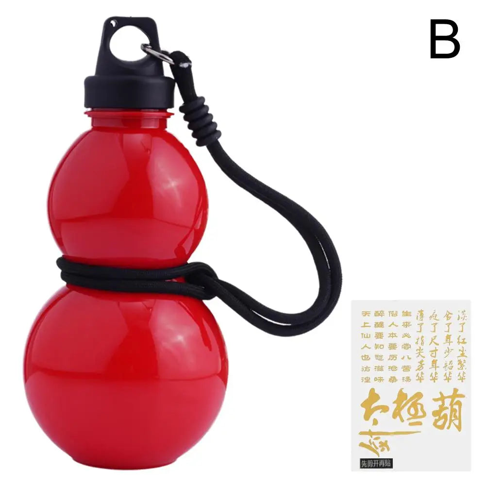 Gourd Water Bottle 750ml – Retro Chinese Design with Strap Sports Water Bottle Axl red 500-1000ml