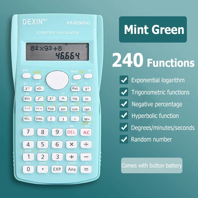 Scientific Calculator 240 Functions – Big Screen Portable Scientific Calculator Axl Green
