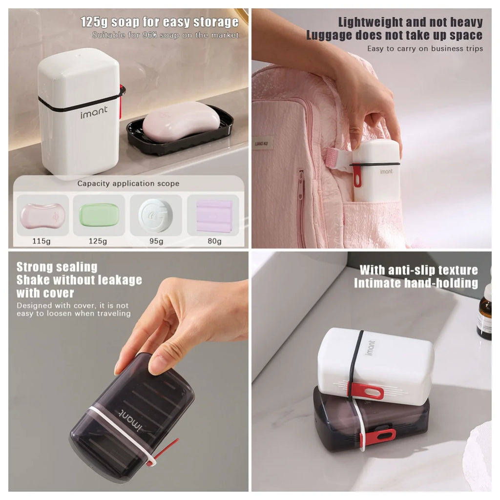 Portable Waterproof Soap Box – Travel Soap Case with Drain Travel Soap Case Axl