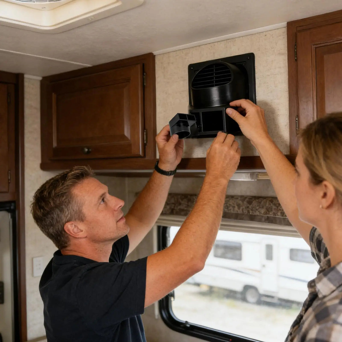 RV Heater Vent Deflector – Furnace Airflow Redirector for Camper RV Vent Deflector Axl
