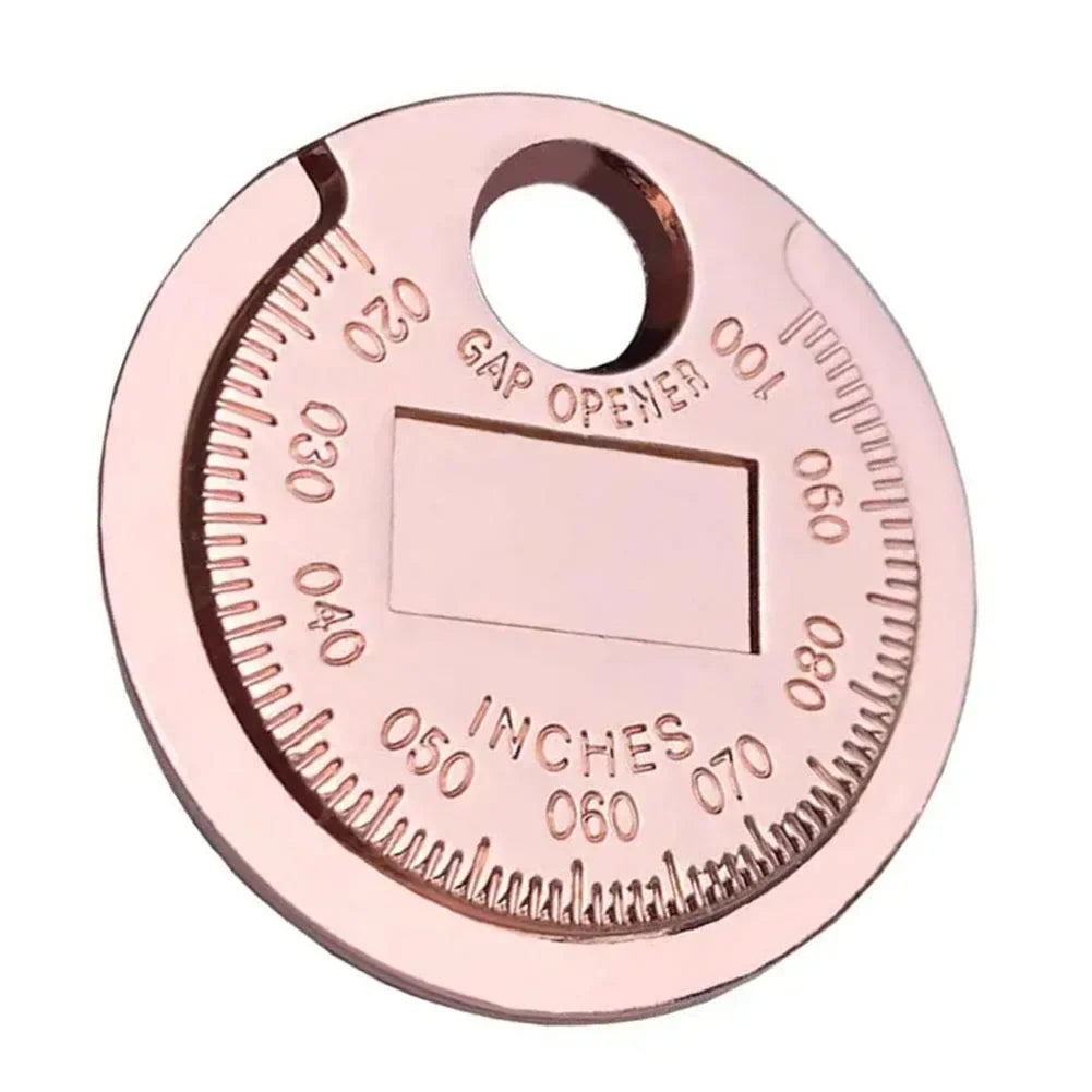 Coin-Type Spark Plug Gap Gauge 0.6–2.4mm | Portable Gap Tool Spark Plug Gap Gauge Axl rose gold China Mainland