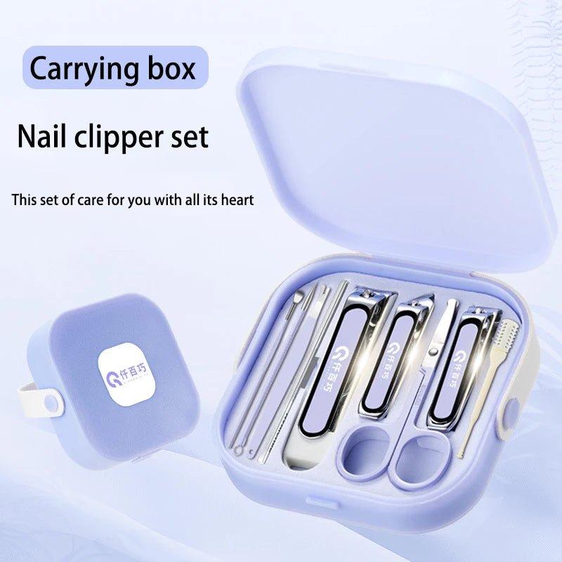 Stainless Steel Anti-Splash Nail Clipper Set | Nail Care Kit Nail Clipper Set Axl 1pcs A