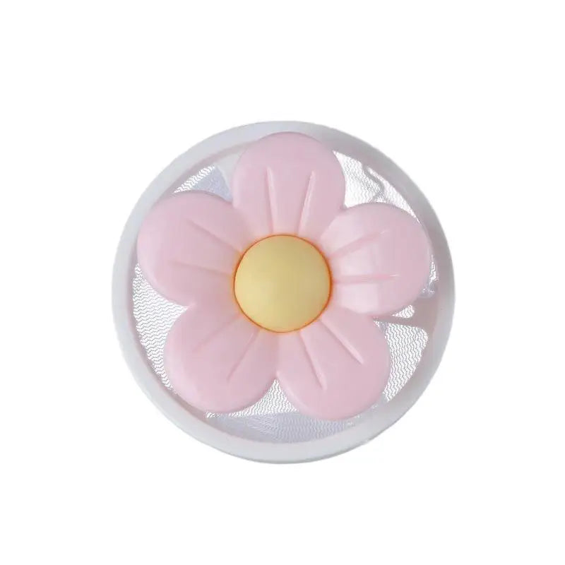 Floating Lint Collector – Flower Hair Filter for Washing Machine Laundry Lint Filter Axl 1Pc Pink
