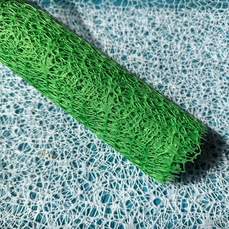 Floral Mesh Wrapping Paper Roll – Hollow Net Bouquet Wrap Bouquet Wrapping Paper Axl Emerald green