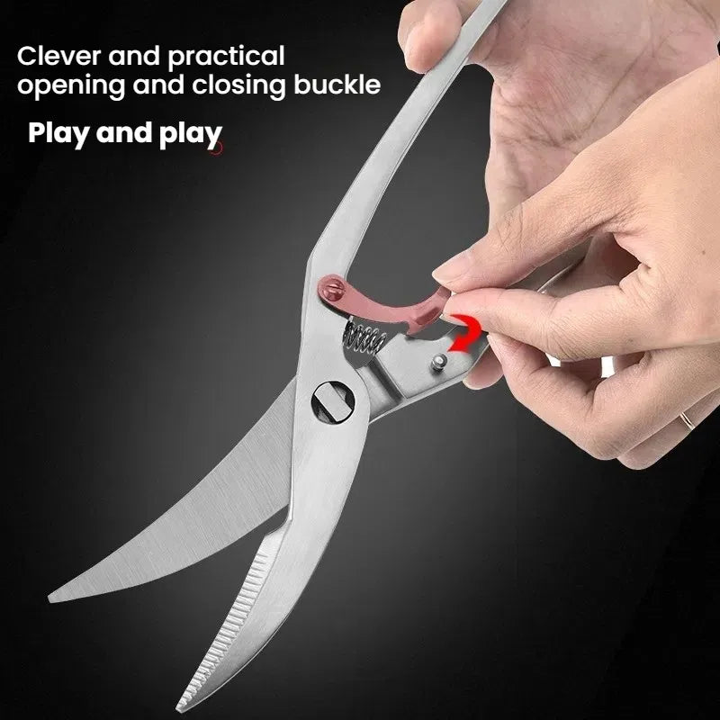 Heavy Duty Kitchen Scissors – Ultra Sharp Stainless Steel Shears Kitchen Scissors Axl