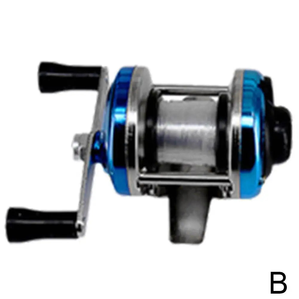 Metal Drum Fishing Reel – Left & Right Interchangeable Handle Drum Fishing Reel Axl Blue