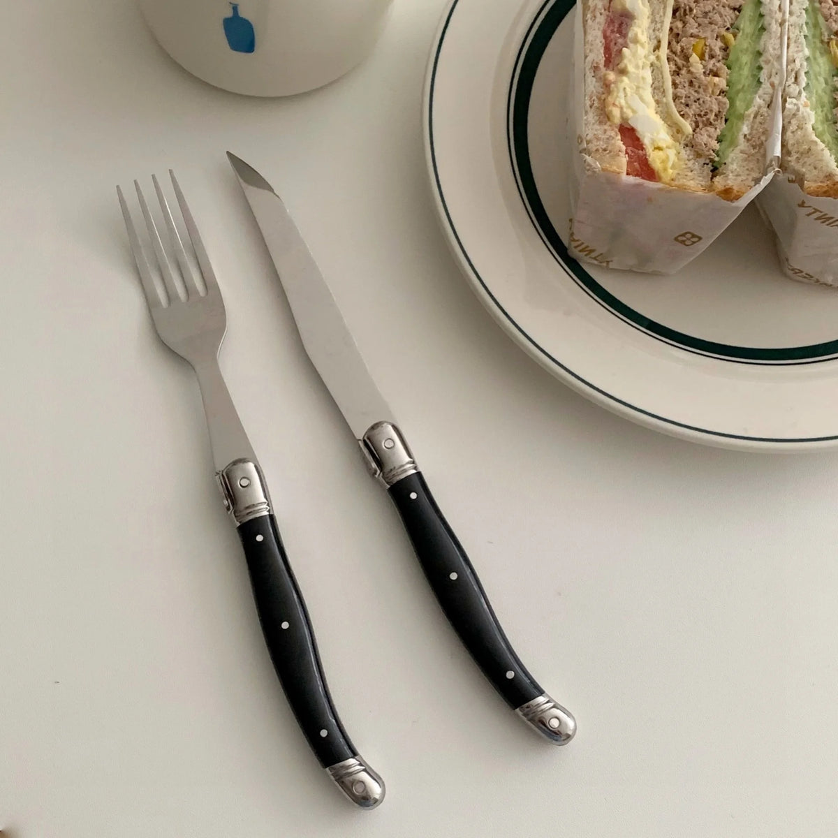 Serrated Steak Knife & Fork Set – 4/6/8 Pc Laguiole Cutlery Steak Knife Set Axl