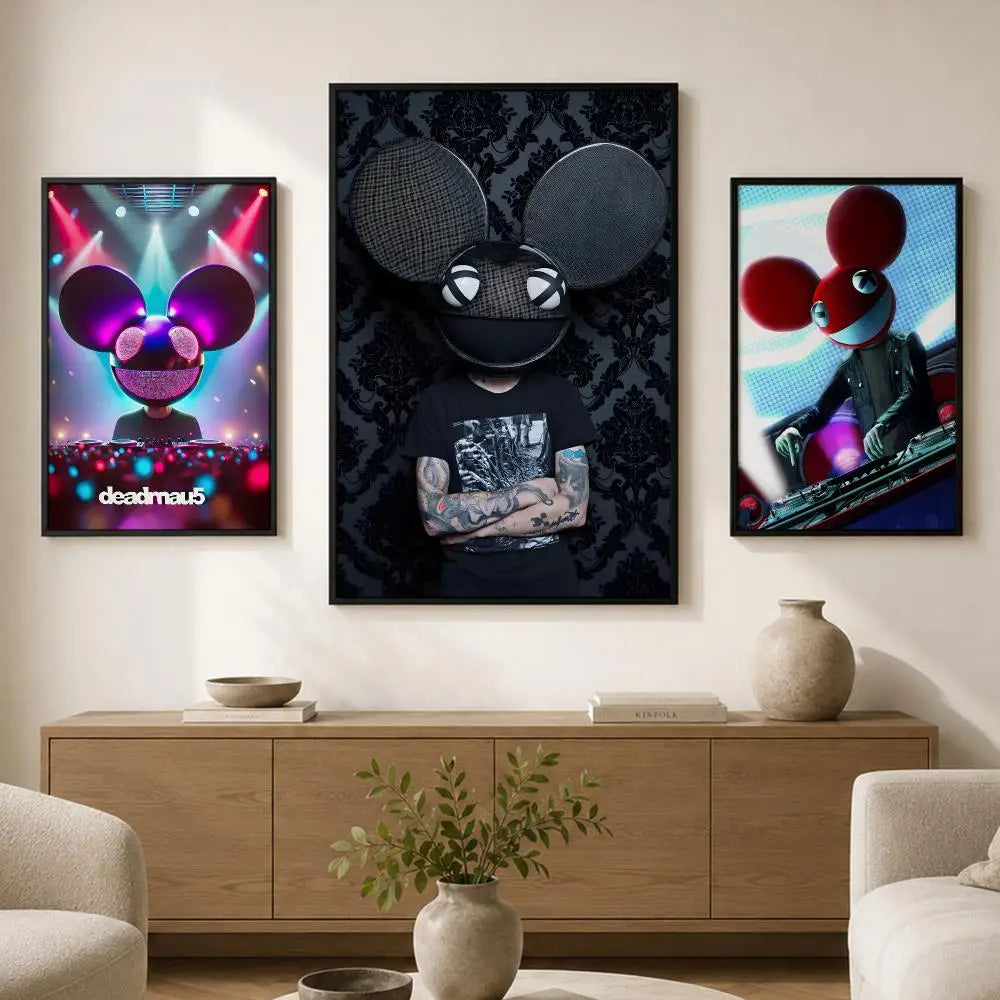 Deadmau5 DJ Music Poster – HD Self-Adhesive Wall Art Decor Wall Art Poster Axl