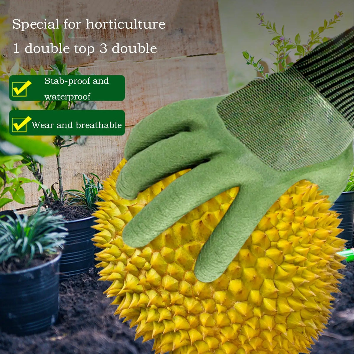 Thorn-Proof Rubber Garden Gloves – Waterproof Unisex Work Gloves Gardening Gloves Axl