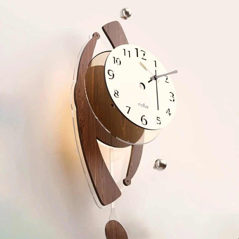 Nordic Minimalist Acrylic Wall Clock – Large Luminous Retro Wall Clock Axl