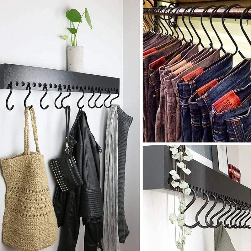 10-Pack S-Hooks Hanging Rack for Kitchen, Bathroom & Storage S-Hooks Set Axl