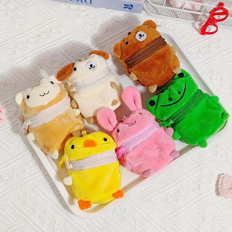 Mini Fluffy Rabbit Plush Coin Purse Keychain – Cute Pouch Plush Coin Purse Axl
