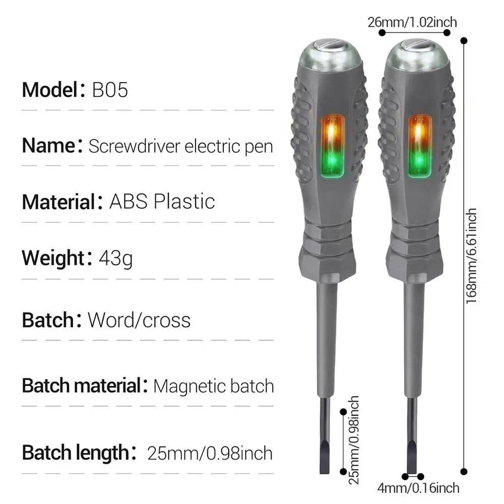 2-in-1 Voltage Tester Screwdriver – Magnetic Electric Pen Tool Voltage Tester Screwdriver Axl prefix