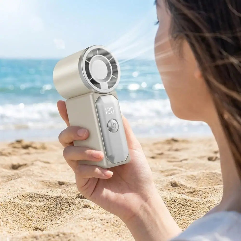LED Display Portable Mini Handheld Fan – USB Rechargeable Handheld Mini Fan Axl