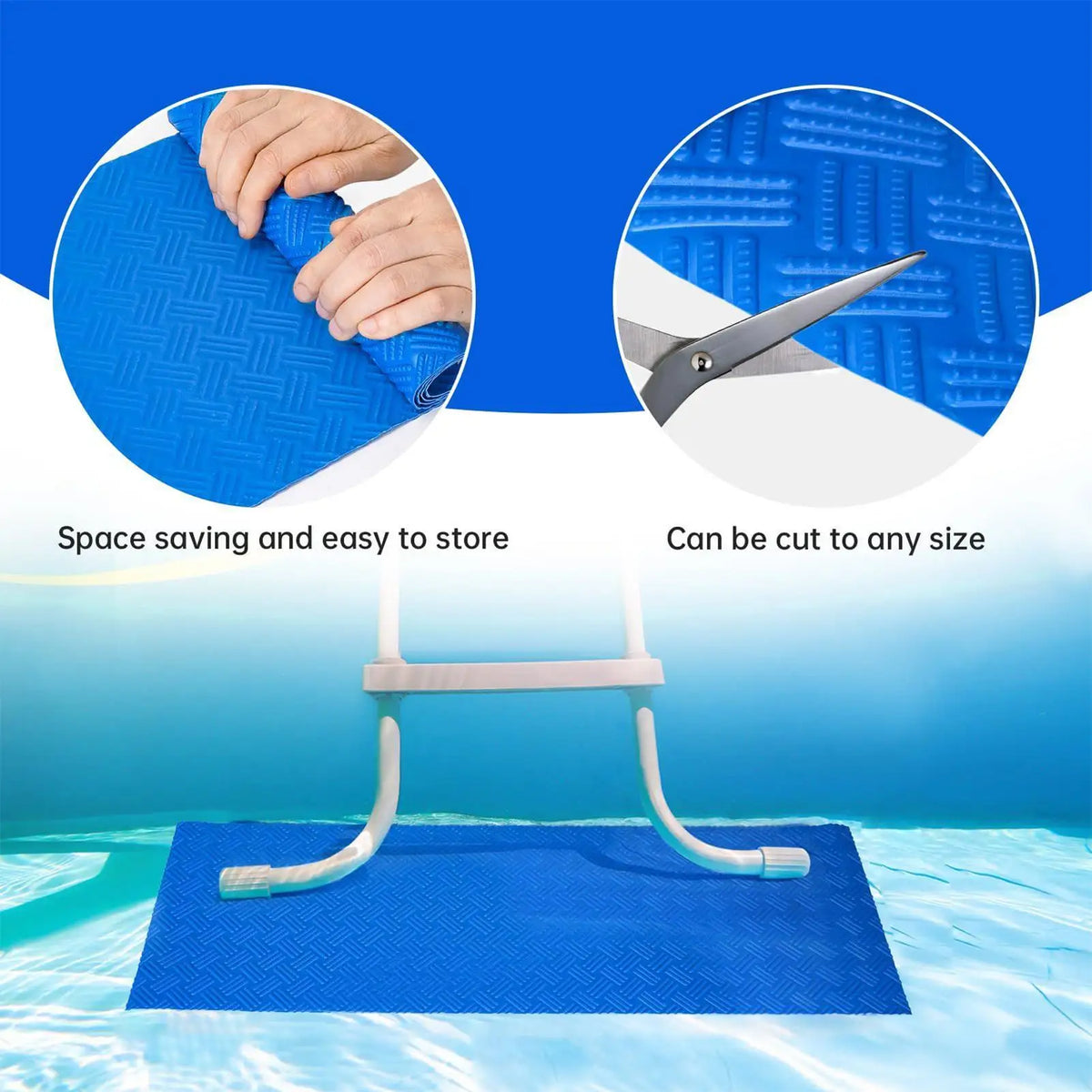 Non-Slip Pool Ladder Mat – Waterproof PVC Step Pad Pool Step Mat Axl