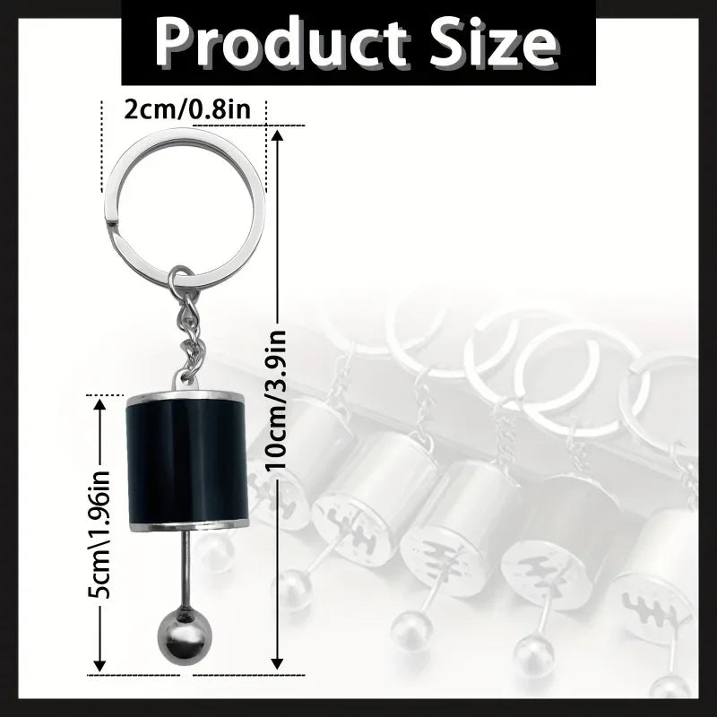 Mini Gear Shift Keychain – Metal Car Accessory for Enthusiasts Automotive Keychain Axl