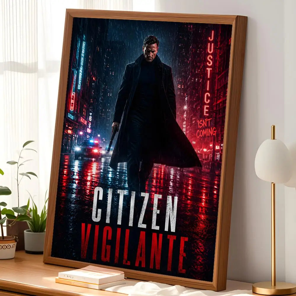 Citizen Vigilante Movie Poster – Self-Stick HD PVC Wall Art Wall Art Poster Axl