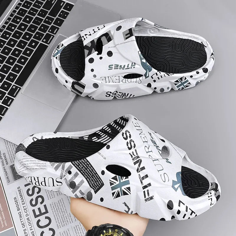 YBQJOO Men's EVA Thick Platform Slides – Beach & Home Slippers Platform Slides Axl
